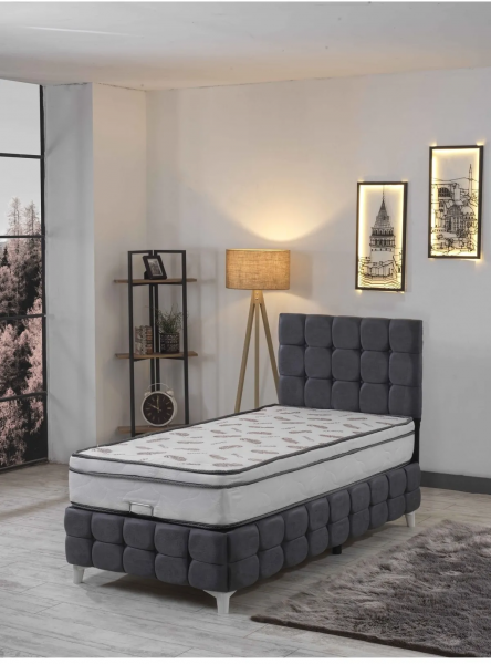 Polonil Letra 90x190 Baza+Başlık+Yatak Seti