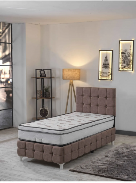 Polonil Letra 90x190 Baza+Başlık+Yatak Seti