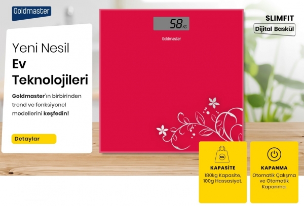 Goldmaster Slimfit Dijital Banyo Tartısı