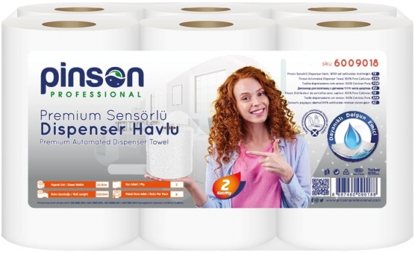 Pinson Premium Sensörlü Kağıt Havlu 6 Rulo