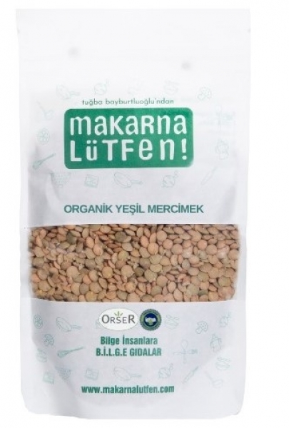 Makarna Lütfen Organik Yeşil Mercimek 250 gr
