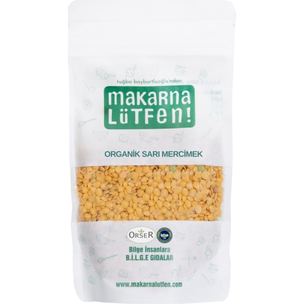 Makarna Lütfen Organik Sarı Mercimek 250 gr