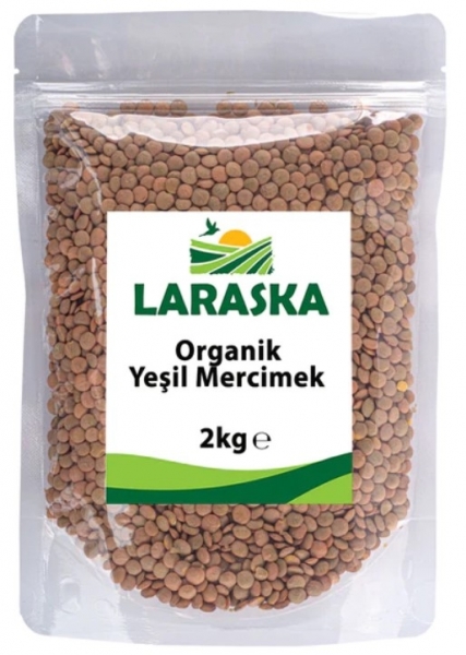 Laraska Organik Yeşil Mercimek 2 kg