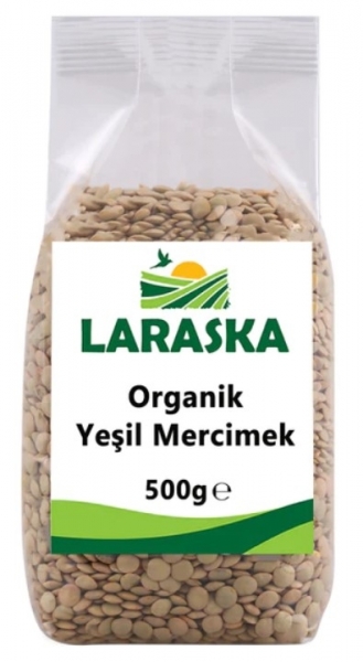 Laraska Organik Yeşil Mercimek 500 gr