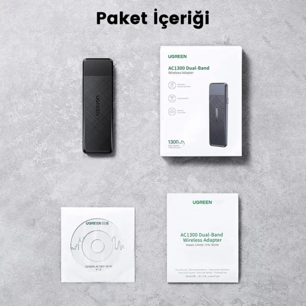 Ugreen CM492 Kablosuz Ağ Adaptörü
