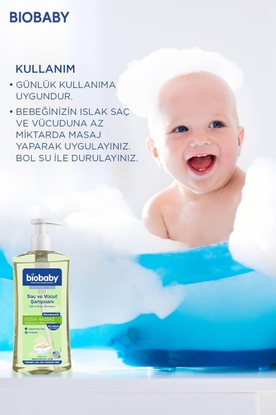 Biobaby Saç ve Vücut Şampuanı 500 ml Şampuan
