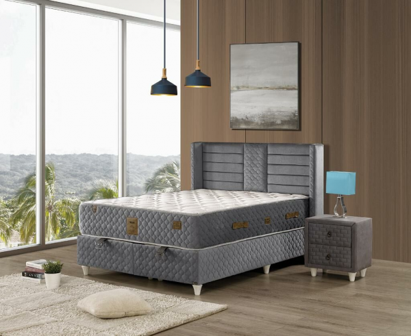Mobilya Dükkanım Yaren 160x200 Baza+Başlık+Yatak Seti