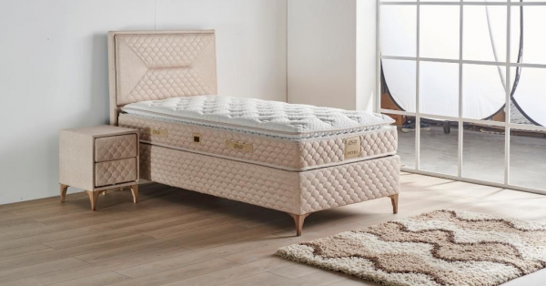 Mobilya Dükkanım Petra 100x200 Baza+Başlık+Yatak Seti