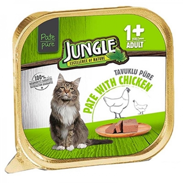 Jungle Tavuklu Pate Yetişkin 100 gr Kedi Maması
