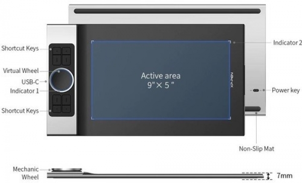 XP-Pen Deco Pro SW Grafik Tablet