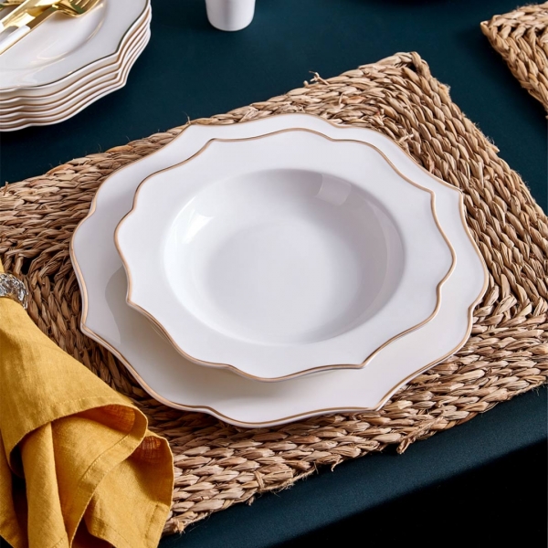 Neva Lilyum Romantik N3352 56 Parça Yemek Takımı