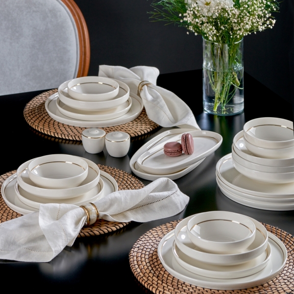 Neva Velvet Gold N3489 56 Parça Yemek Takımı
