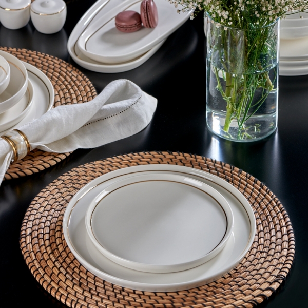 Neva Velvet Gold N3489 56 Parça Yemek Takımı