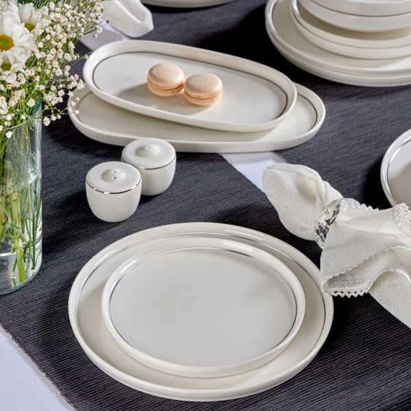 Neva Velvet Platin N3490 56 Parça Yemek Takımı