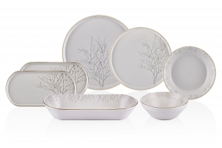 Neva Çınar Naturel N3439 54 Parça Yemek Takımı