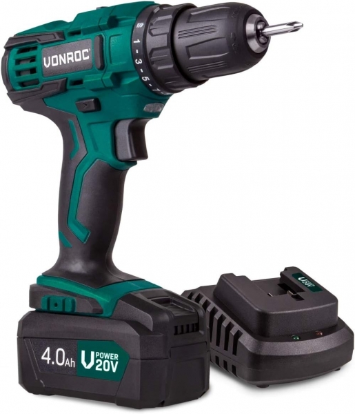 Vonroc VPower 20V (1x4.0Ah) Akülü Matkap (1 Akülü / 4 Ah)
