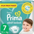 Prima Aktif Bebek 7 Beden 88 Adet Bebek Bezi