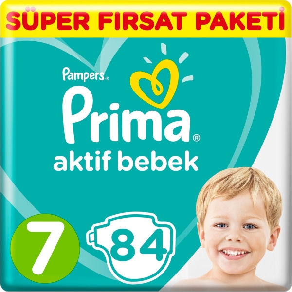 Prima Aktif Bebek 7 Beden 84 Adet Bebek Bezi