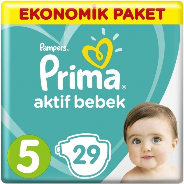 Prima Aktif Bebek 5 Beden 29 Adet Bebek Bezi