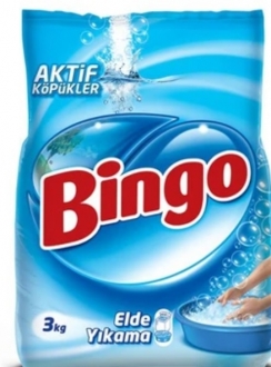 Bingo Matik Elde Yıkama Toz Çamaşır Deterjanı 3 kg