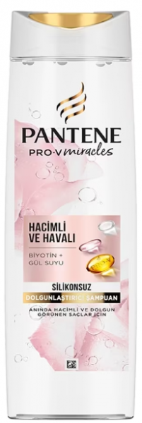 Pantene Pro-V Biotin ve Gül Suyu Özlü Hacim Veren Silikonsuz Dolgunlaştırıcı 350 ml Şampuan