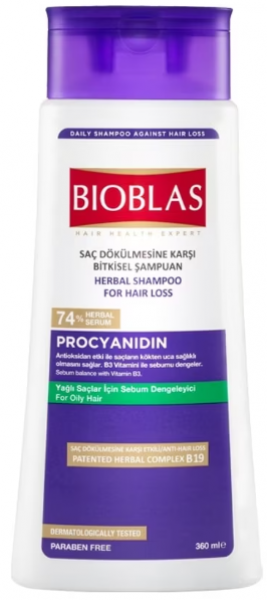 Bioblas Procyanidin Saç Dökülmesine & Yağlanmaya Karşı 360 ml Şampuan