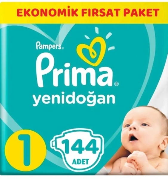 Prima Aktif Bebek Yenidoğan 1 Beden 144 Adet Bebek Bezi