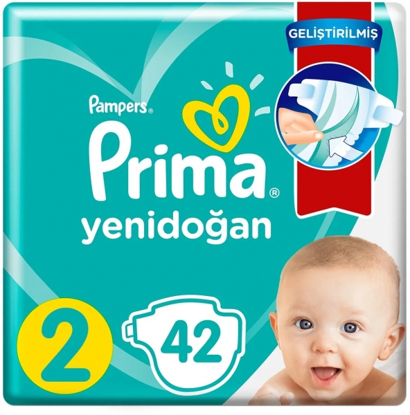 Prima Aktif Bebek Yenidoğan 2 Beden 42 Adet Bebek Bezi