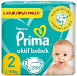 Prima Aktif Bebek Yenidoğan 2 Beden 288 Adet resim