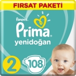 Prima Aktif Bebek Yenidoğan 2 Beden 108 Adet resim