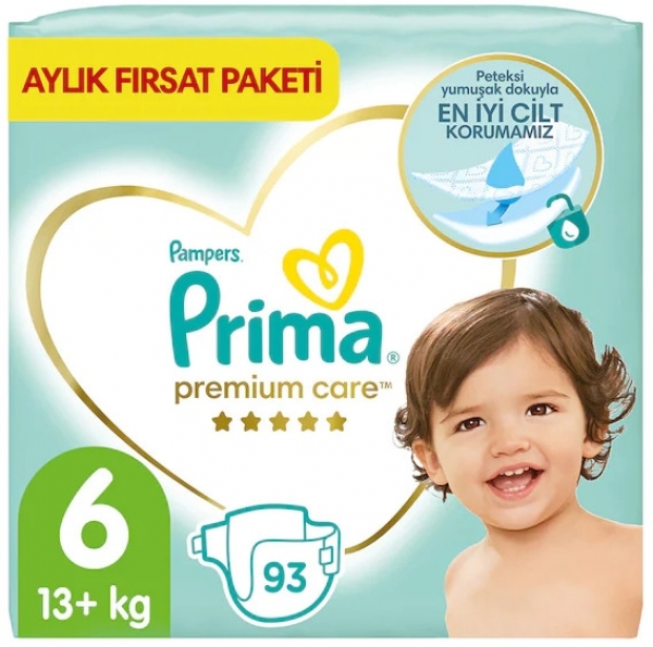 Prima Premium Care 6 Beden 93 Adet Bebek Bezi