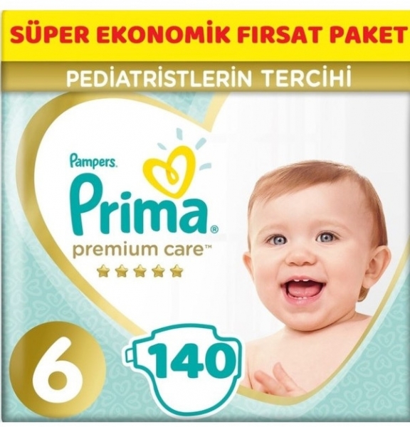 Prima Premium Care 6 Beden 140 Adet Bebek Bezi