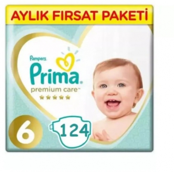 Prima Premium Care 6 Beden 124 Adet Bebek Bezi