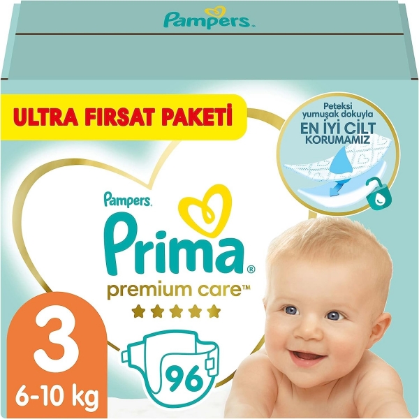 Prima Premium Care 3 Beden 96 Adet Bebek Bezi