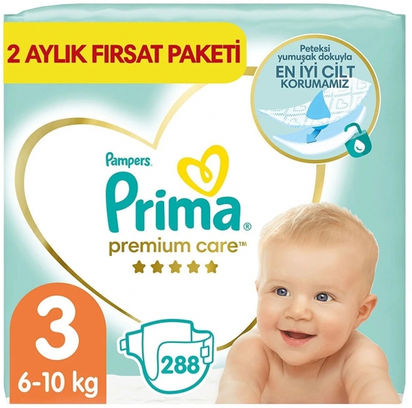 Prima Premium Care 3 Beden 288 Adet Bebek Bezi