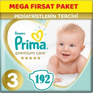 Prima Premium Care 3 Beden 192 Adet Bebek Bezi
