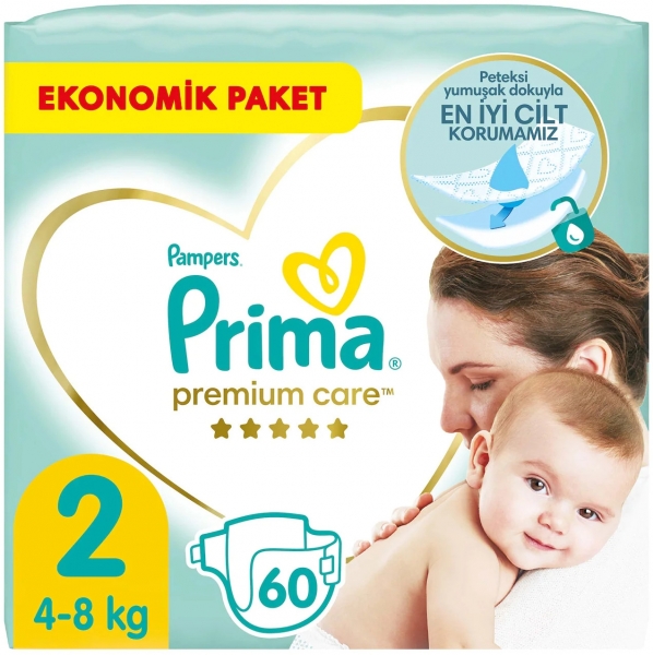 Prima Premium Care 2 Beden 60 Adet Bebek Bezi