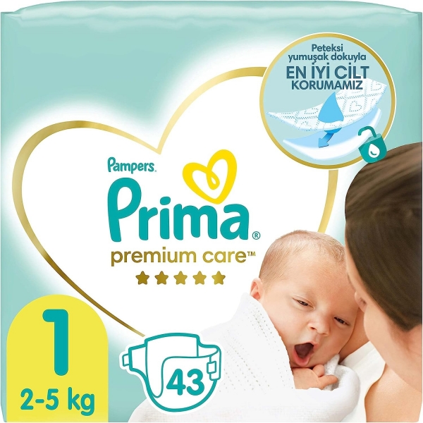 Prima Premium Care 1 Beden 43 Adet Bebek Bezi