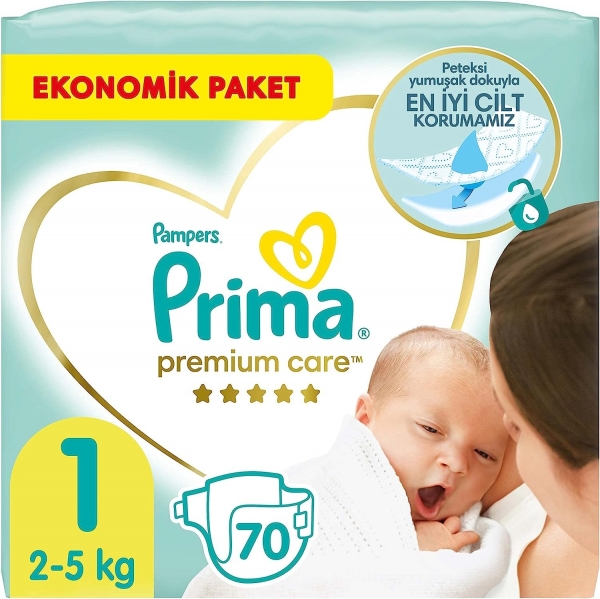 Prima Premium Care 1 Beden 70 Adet Bebek Bezi