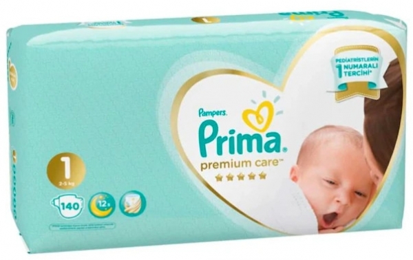 Prima Premium Care 1 Beden 140 Adet Bebek Bezi