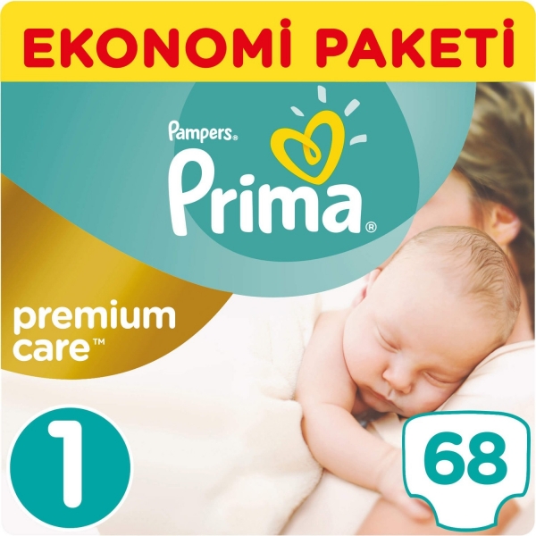Prima Premium Care 1 Beden 68 Adet Bebek Bezi