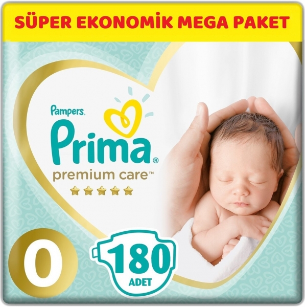Prima Premium Care 0 Beden 180 Adet Bebek Bezi