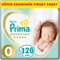Prima Premium Care 0 Beden 120 Adet Bebek Bezi