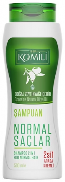 Komili Normal Saçlar İçin 2'si 1 Arada Temel Bakım 500 ml Şampuan