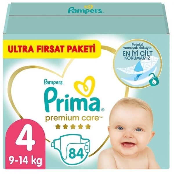 Prima Premium Care 4 Beden 84 Adet Bebek Bezi
