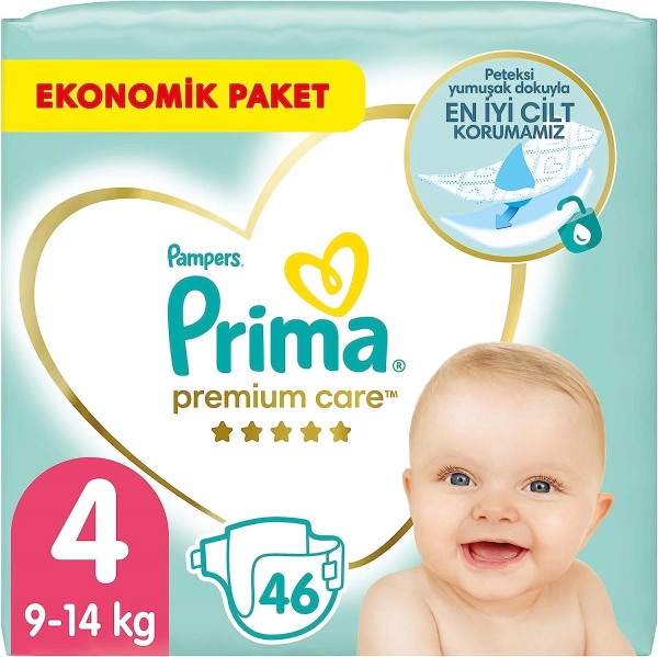 Prima Premium Care 4 Beden 46 Adet Bebek Bezi