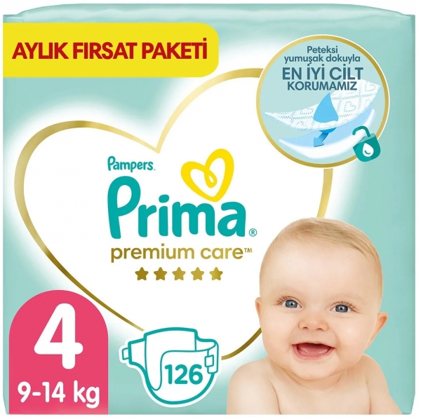 Prima Premium Care 4 Beden 126 Adet Bebek Bezi
