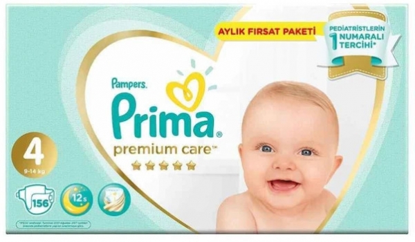 Prima Premium Care 4 Beden 156 Adet Bebek Bezi