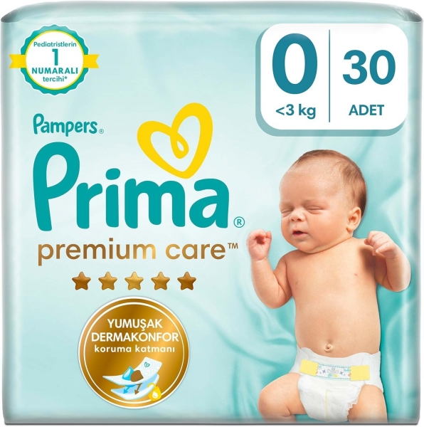 Prima Premium Care 0 Beden 30 Adet Bebek Bezi