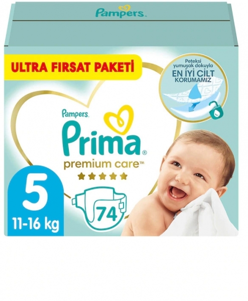 Prima Premium Care 5 Beden 74 Adet Bebek Bezi